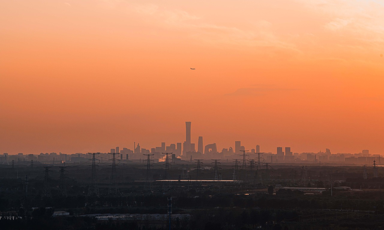 sunset  buildings  skyline  horizon  urban  nature  city  beijing
