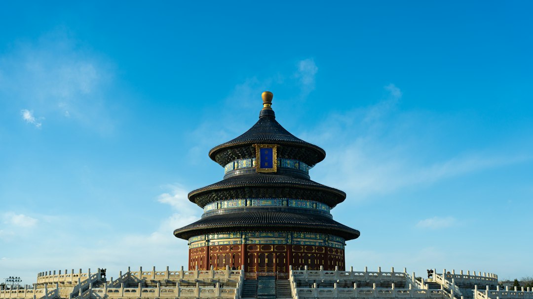 The temple of heaven stands tall under a blue sky