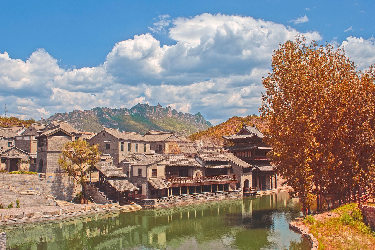 village  houses  river  water  water reflection  scenery  town  urban  ancient town  old town  historic  historical  beijing  china  china  china  china  china 