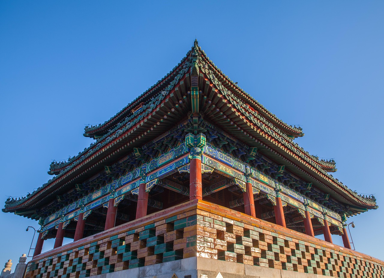 beijing  china  jingshan park  building
