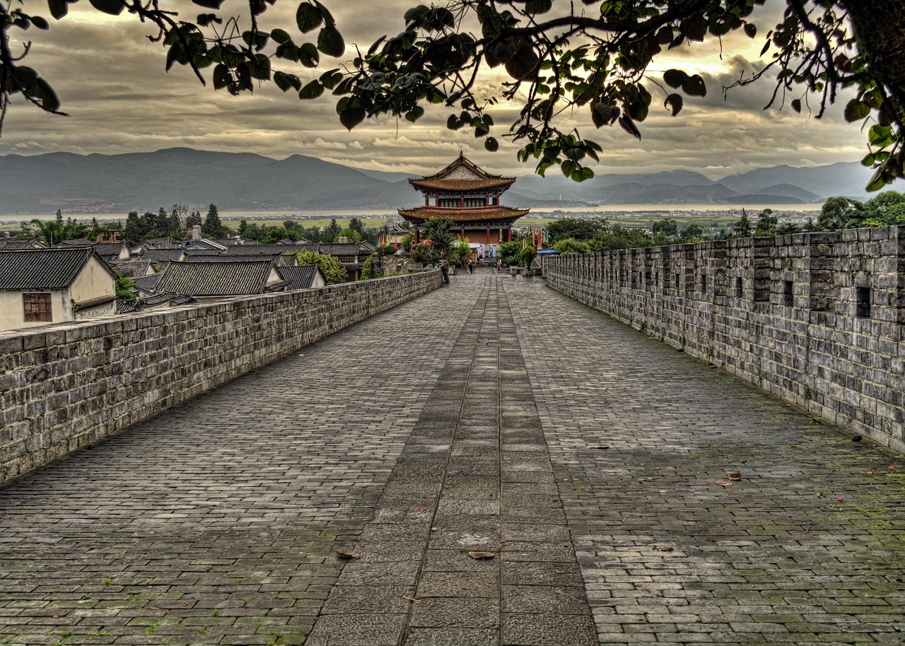 asia asian brick castle china chinese chinese culture city city and architecture city wall nature dali dali city wall historic history oriental