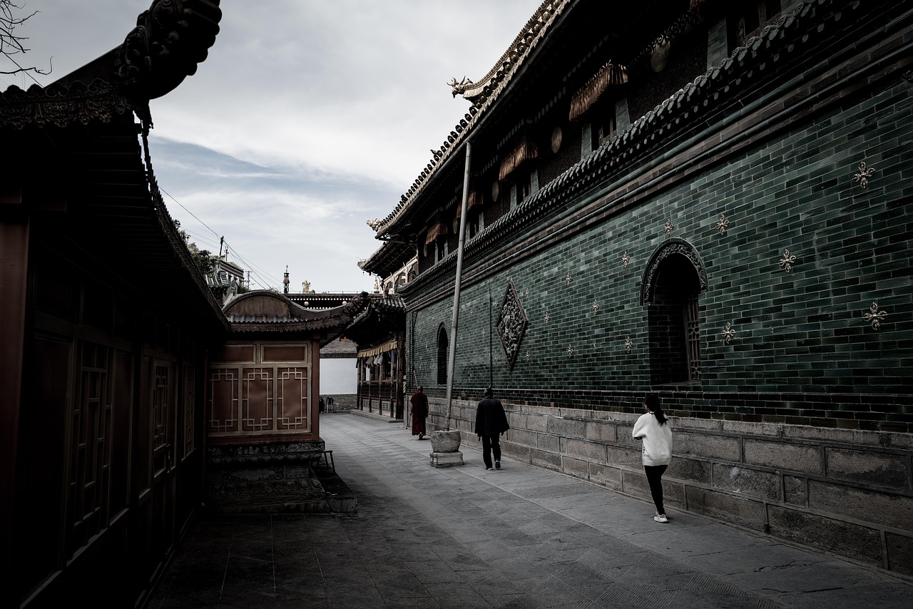 buddhist temple temple building alley buddhism religion buddhist culture china temple china china china china china
