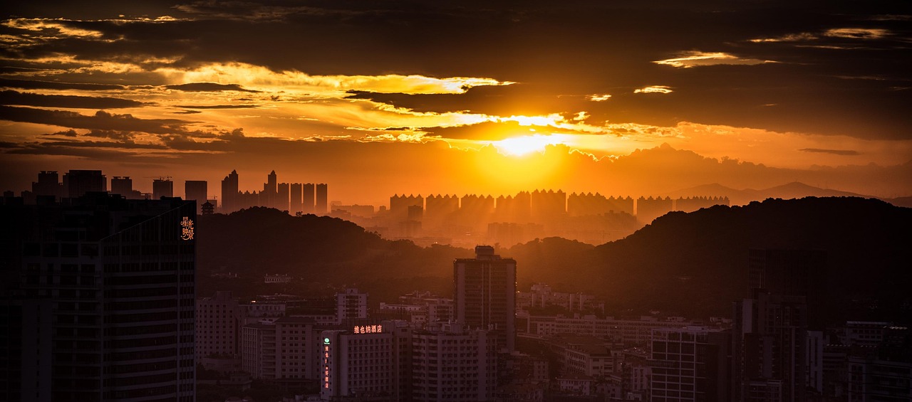 city  sunset  nature  guangzhou
