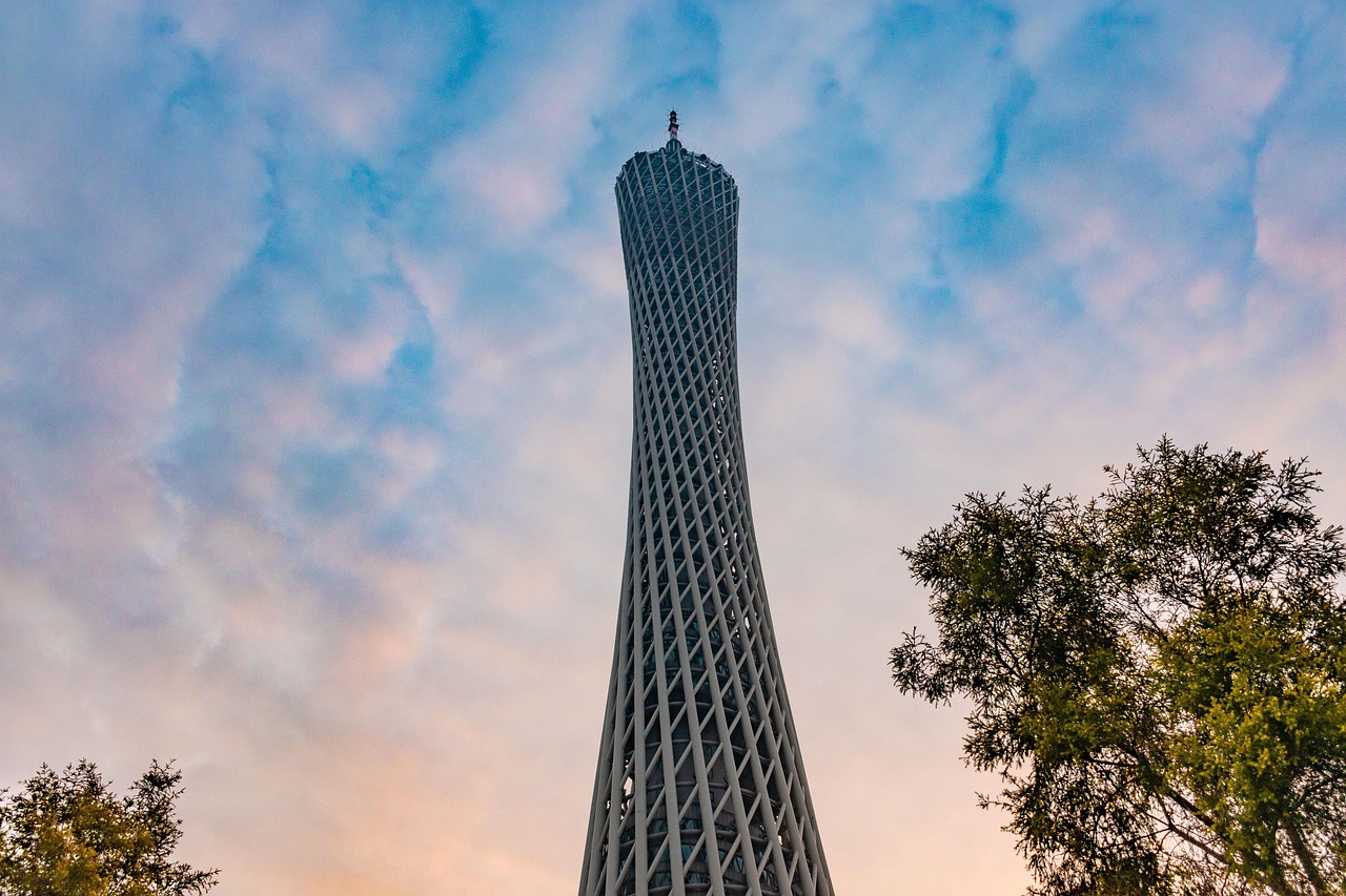 guangzhou  guangzhou tower  small waist  sky  travel  nature  building