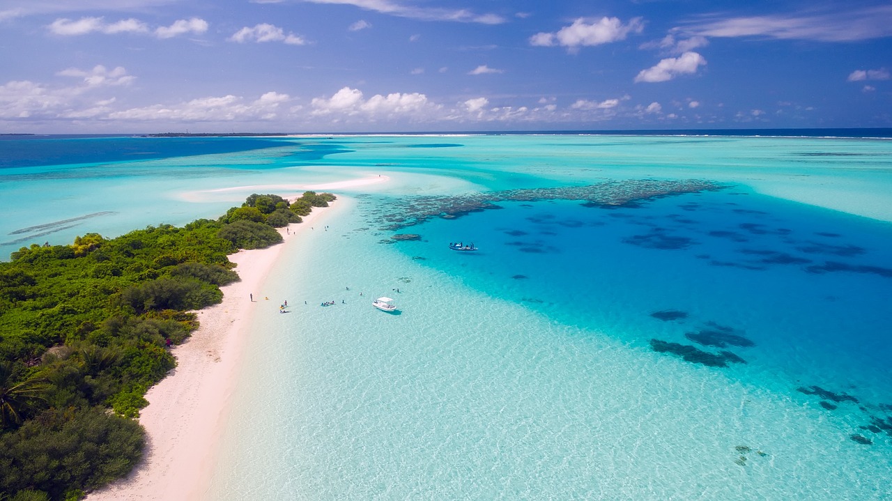 maldives  tropics  tropical  aerial view  vacation  holiday  travel  sea  nature  ocean  water  beach  sand  paradise  seascape  horizon