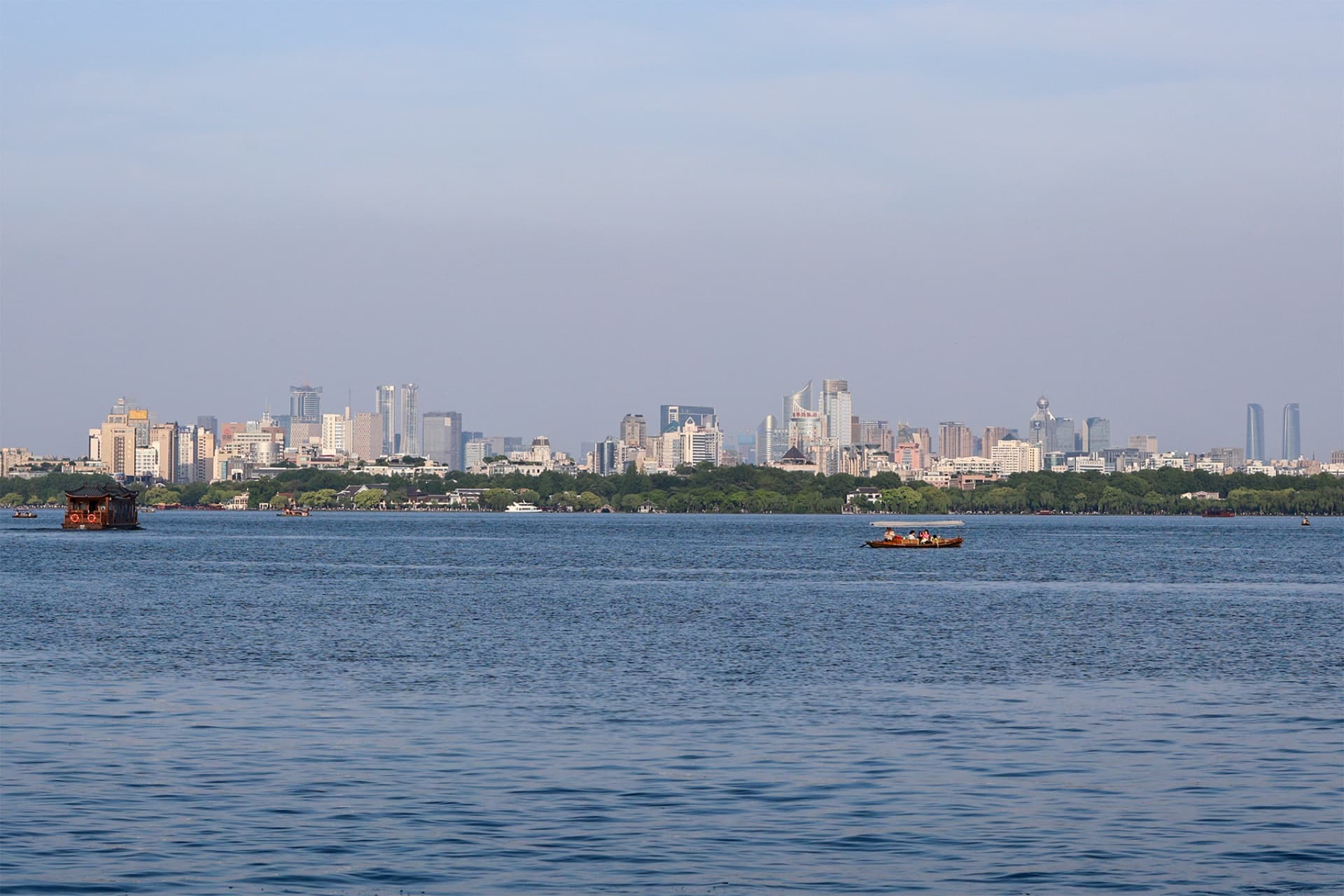 West Lake and Hangzhou Skyline