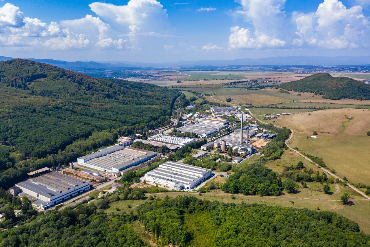 industrial park detva slovakia industry industrial area factory buildings production area landscape town industrial park industrial park industrial