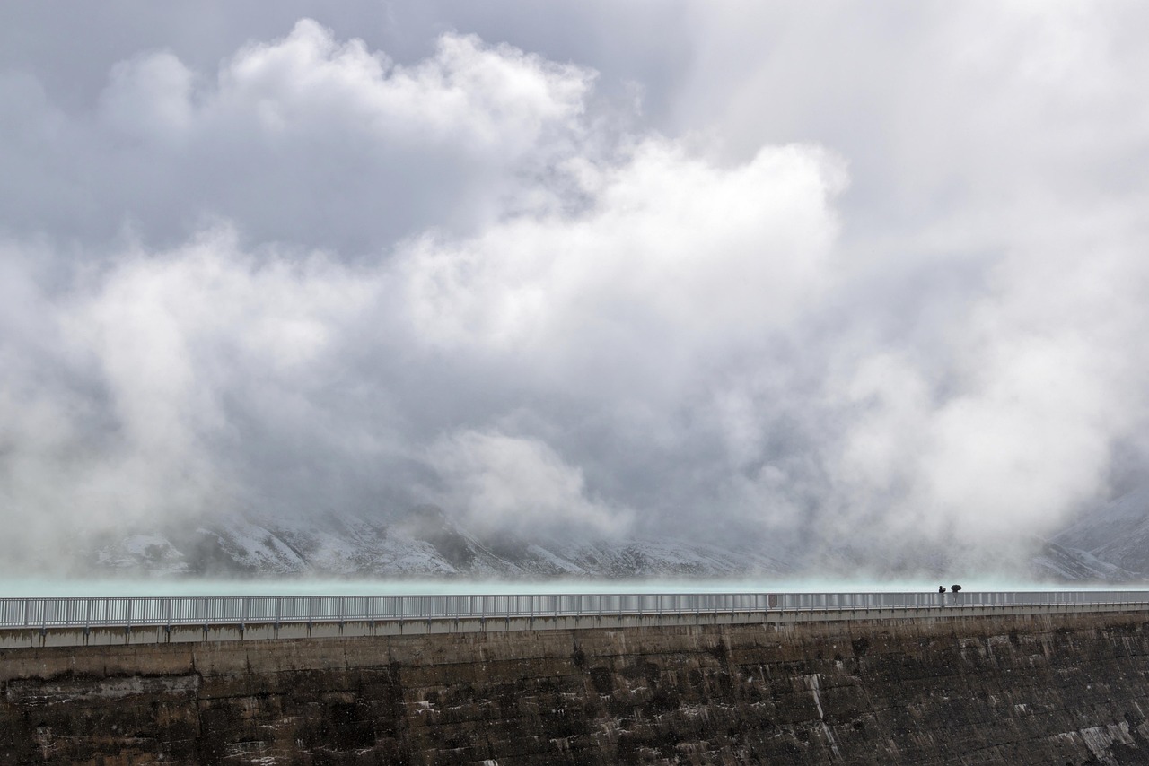 lake dam wall clouds fog snow dam mountain landscape landscape water nature scenic austria bielerhöhe fog fog fog fog fog dam dam