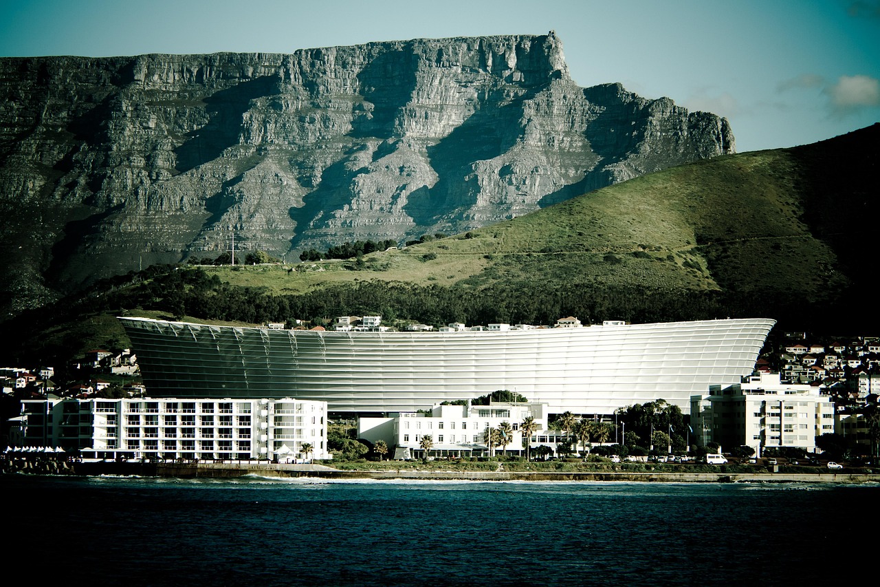 table mountain cape town nature stadium mountain sky sea atlantic ocean hotel cableway