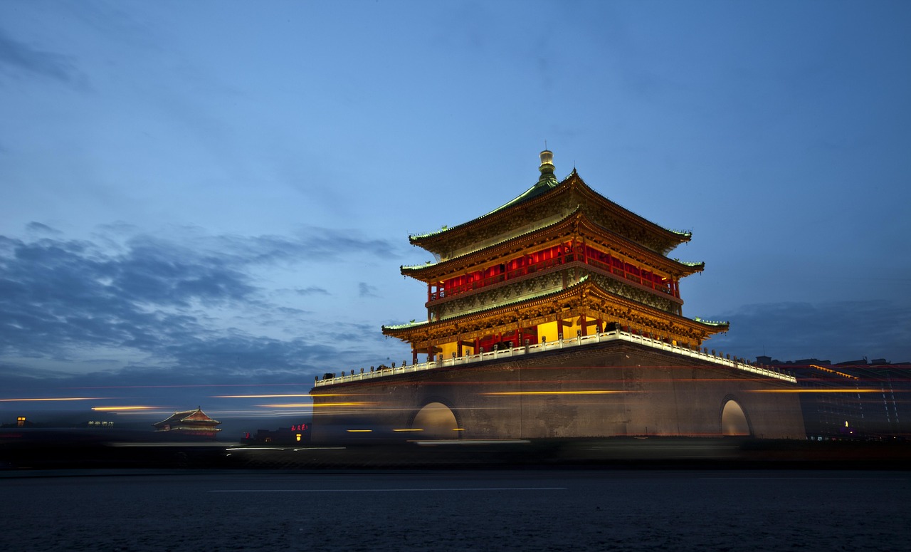 china xi'an bell tower building scenery travel xi'an xi'an xi'an xi'an xi'an