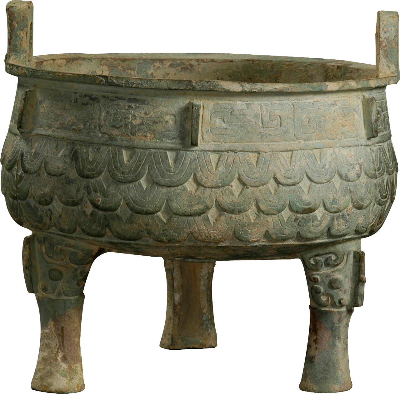 china cultural relics the beam with the village rui country western zhou dynasty the vertical scales pattern ding bronze psd file cultural relics cultu
