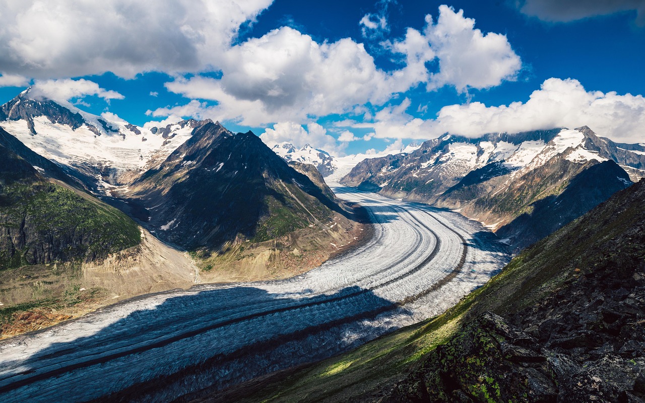 valais alps mountains glacier switzerland panorama nature landscape clouds heaven viewpoint outlook glacier glacier glacier switzerland switzerl