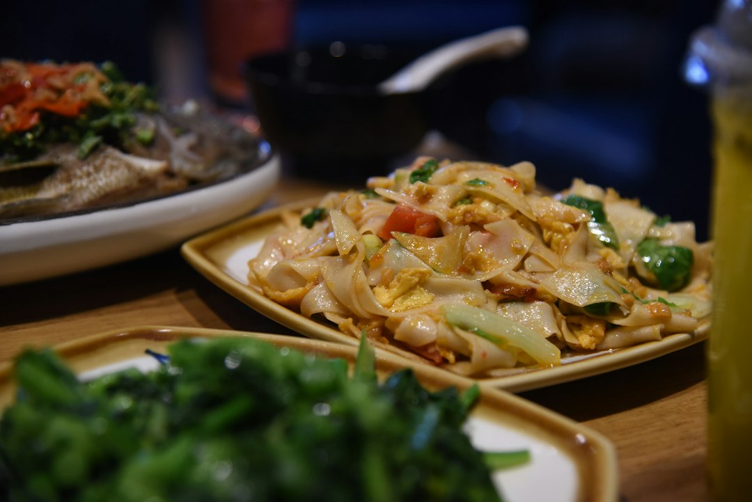 a close up of a plate of food on a table