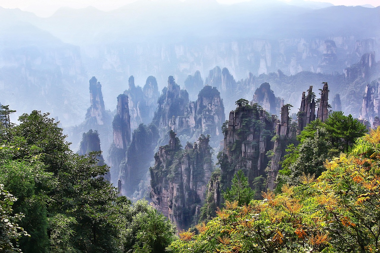 zhangjiajie  landscape  travel  mountain  superb view  nature  peaks  people's republic of china