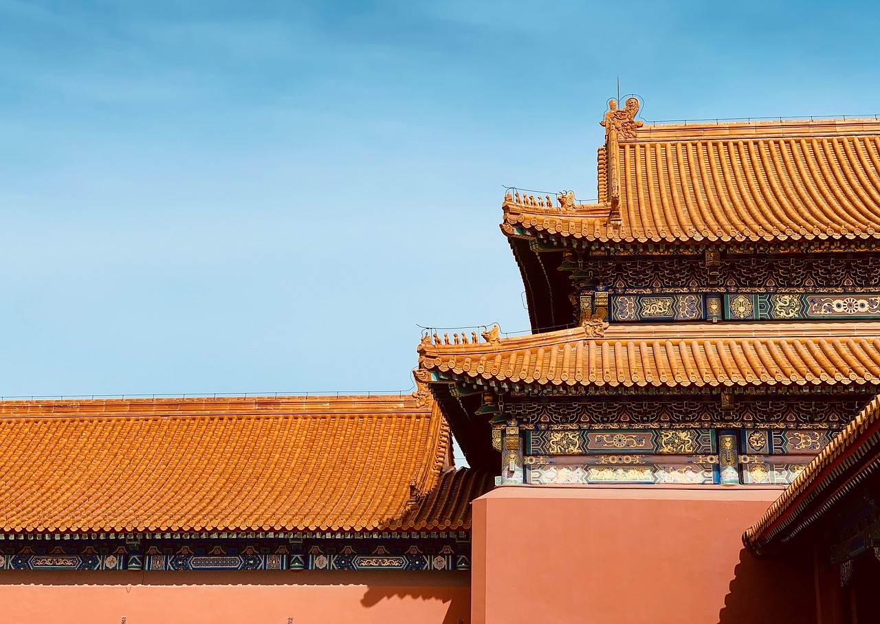 china beijing building travel history culture antiquity forbidden city blue orange china china china china china beijing beijing