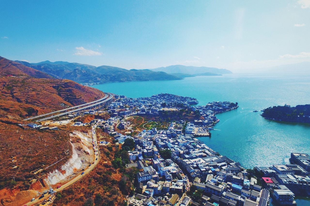 yunnan erhai lake lake surface water surface aerial photography scenery the scenery mobile photography yunnan yunnan yunnan yunnan yunnan aerial ph