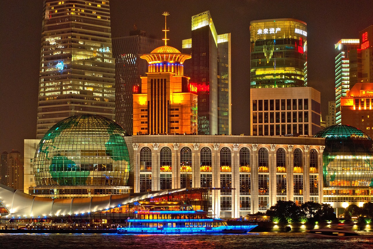 buildings illuminated city city lights waterfront skyscrapers skyline cityscape shanghai architecture night photography shanghai shanghai shanghai