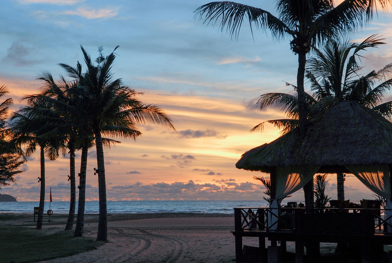 kota kinabalu  shangri-la  beach  kota kinabalu shangri-la  sunset  glow  ocean  coast  landscape  silhouette  nature  light  dusk  night sea  sea