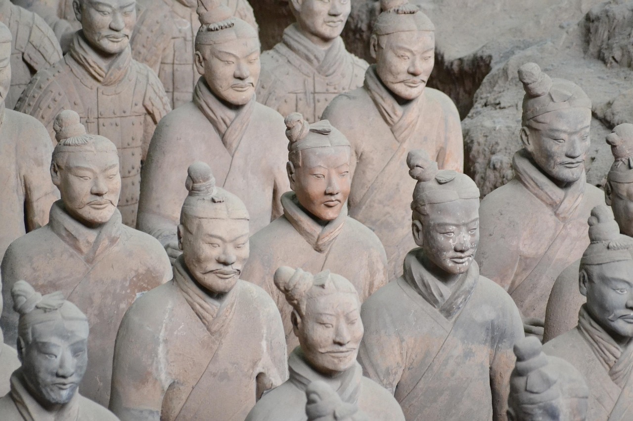 terracotta army xian terracotta warrior dynasty sculpture terra statue mausoleum guardian ming brown army gray army terracotta army terracotta army