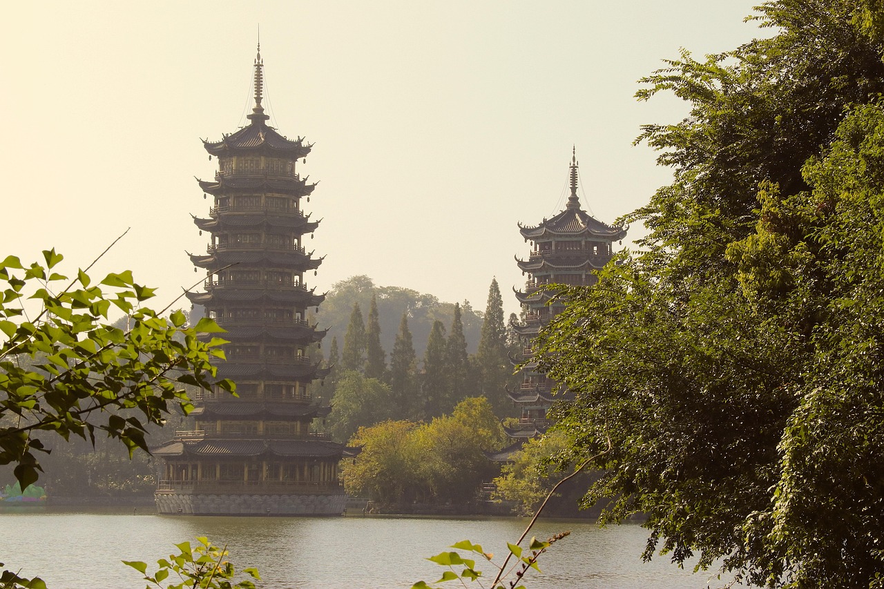 china guilin pagoda scenery morning outdoor guilin guilin guilin guilin guilin