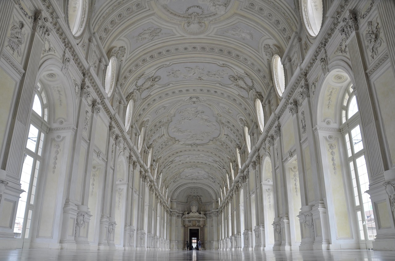 great gallery monument architecture construction venaria reale gallery palazzo building royal palace construction construction construction construc